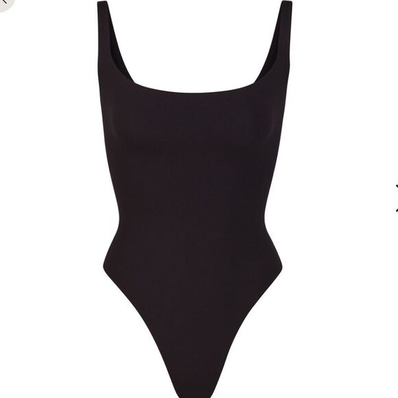 Skims Fits Everybody SQUARE NECK BODYSUIT Onyx XS NWT‎ in packaging - Picture 2 of 5